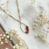 Red Poppy Flowers Necklace
