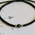 Moss Agate Birthstone Bracelet; Single Crystal Macrame Adjustible May Gift Bracelet