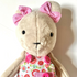 Teddy in a White and Pink Dress Soft Toy