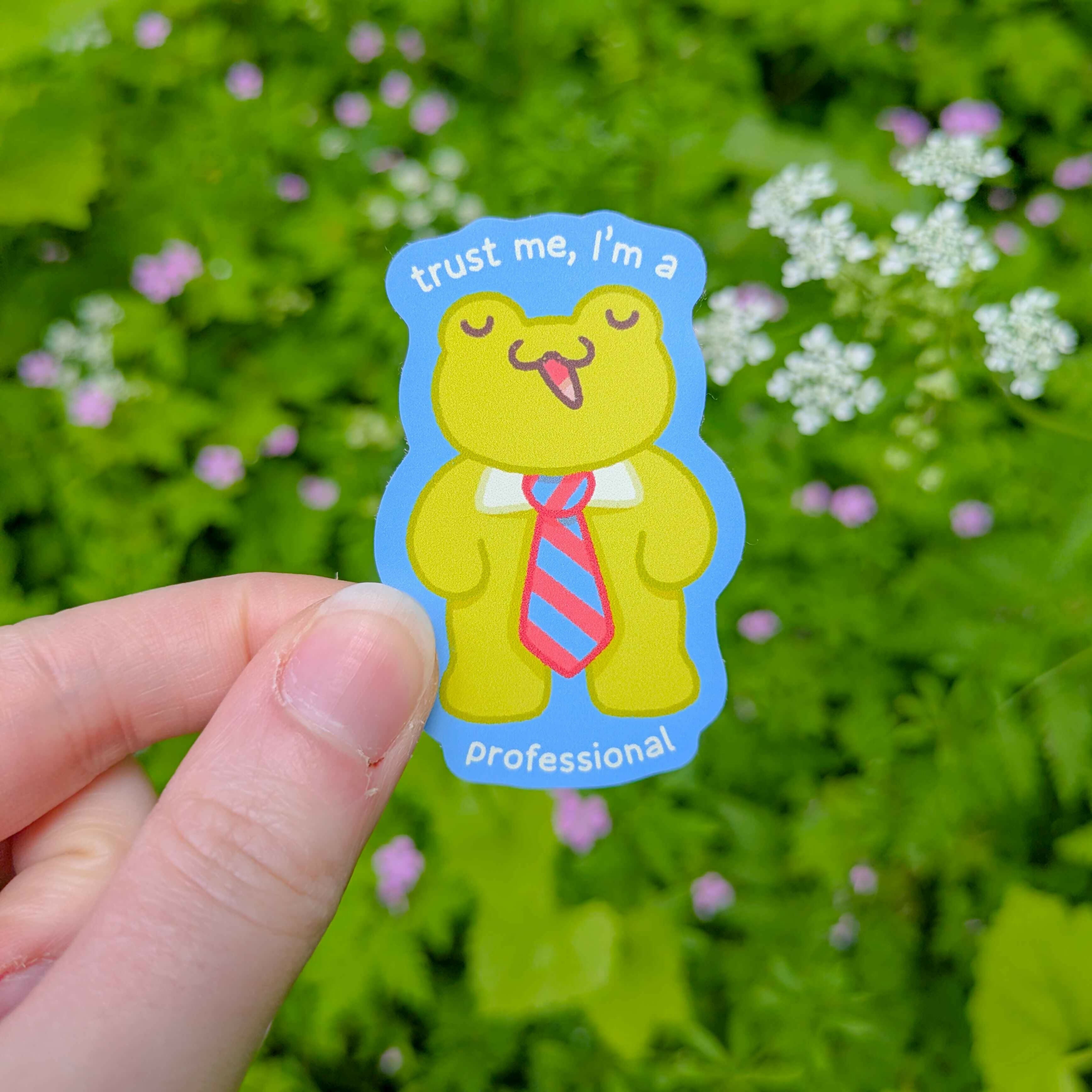 Trust Me frog - Matte Sticker Single
