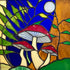 Stained Glass Panel - 'Woodland at Night'