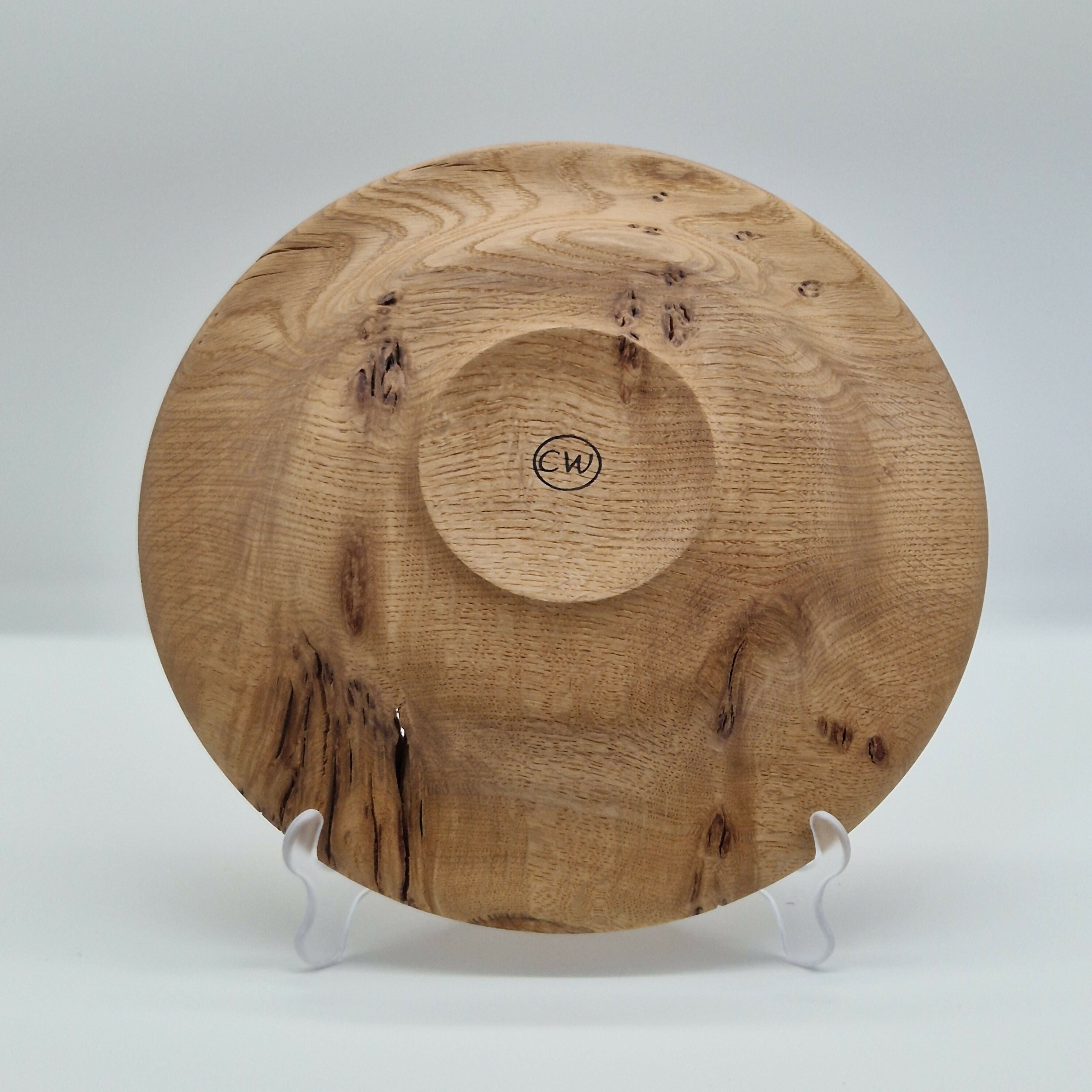 Hand Turned Platter made from Irish Oak Burr Wood
