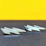 ‘Electra’ Sterling Silver Lightning Stud Earring