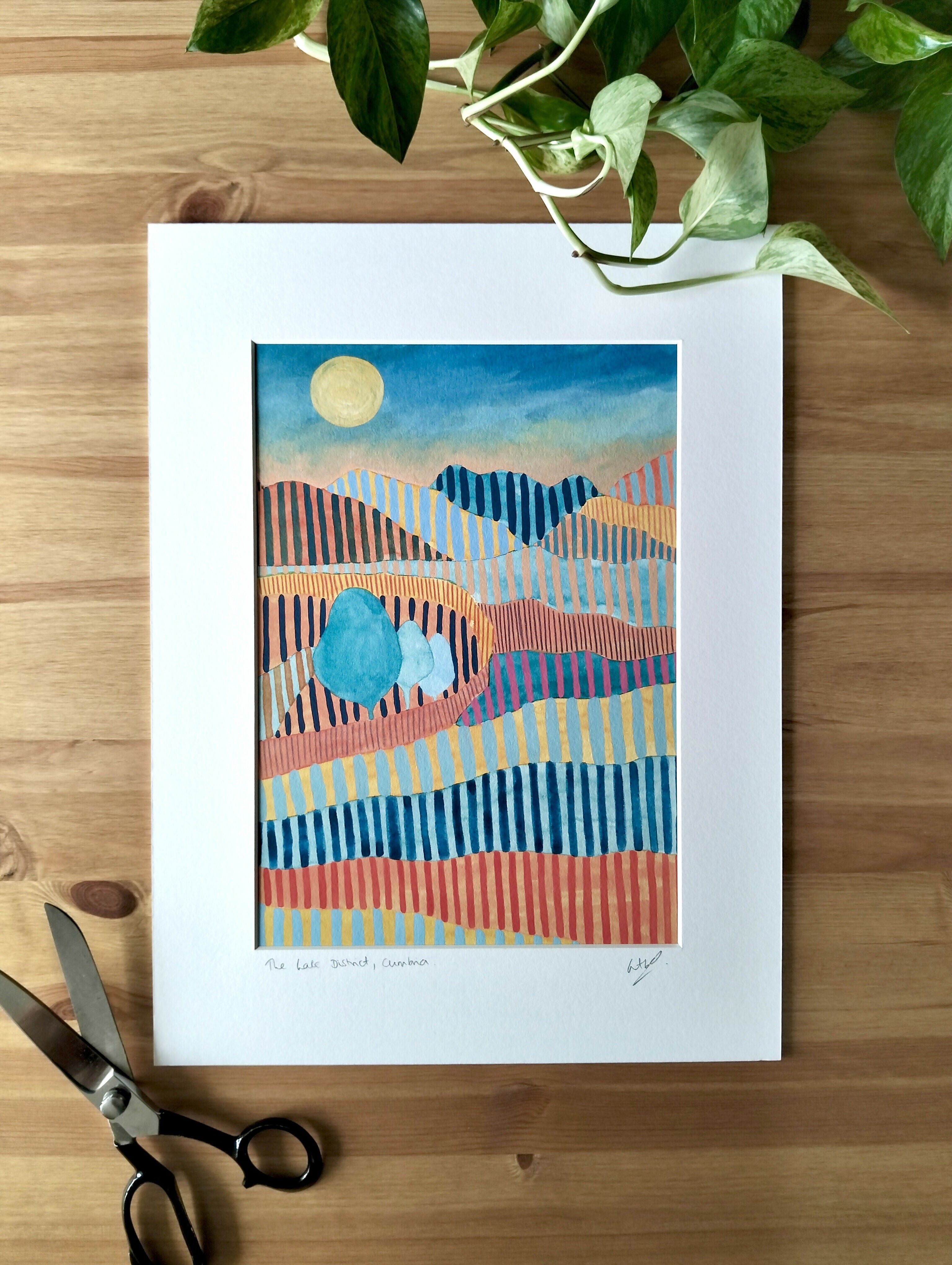 Signed Lake District Giclée Print | Abstract Watercolour Landscape Art