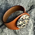 Handcrafted Natural Leather & Viper Jasper Gemstone Bracelet - Size S or M