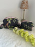 Black Quilted Toiletry Bag with Zipper Handmade in UK
