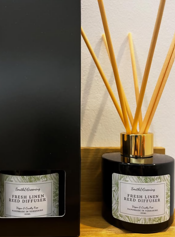 Hand Poured Fresh Linen Reed Diffuser
