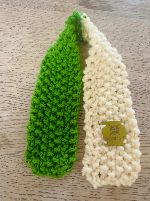 PET SCARF, STRETCHY, 2-COLOUR COSY (CREAM & GREEN)