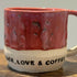 Peace, Love & Coffee Pink Mug