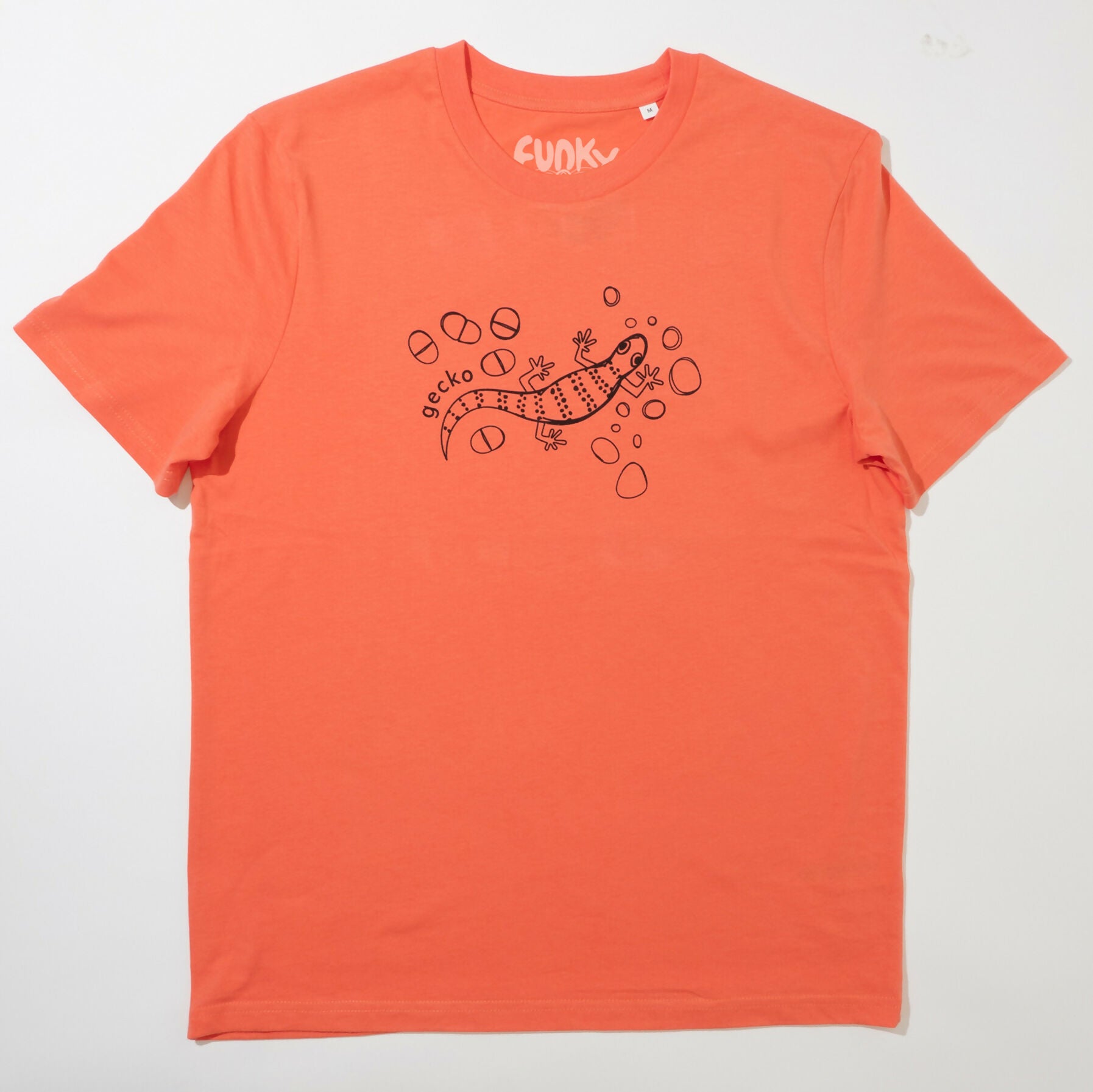 Gecko Screen Printed Organic Cotton T-Shirt