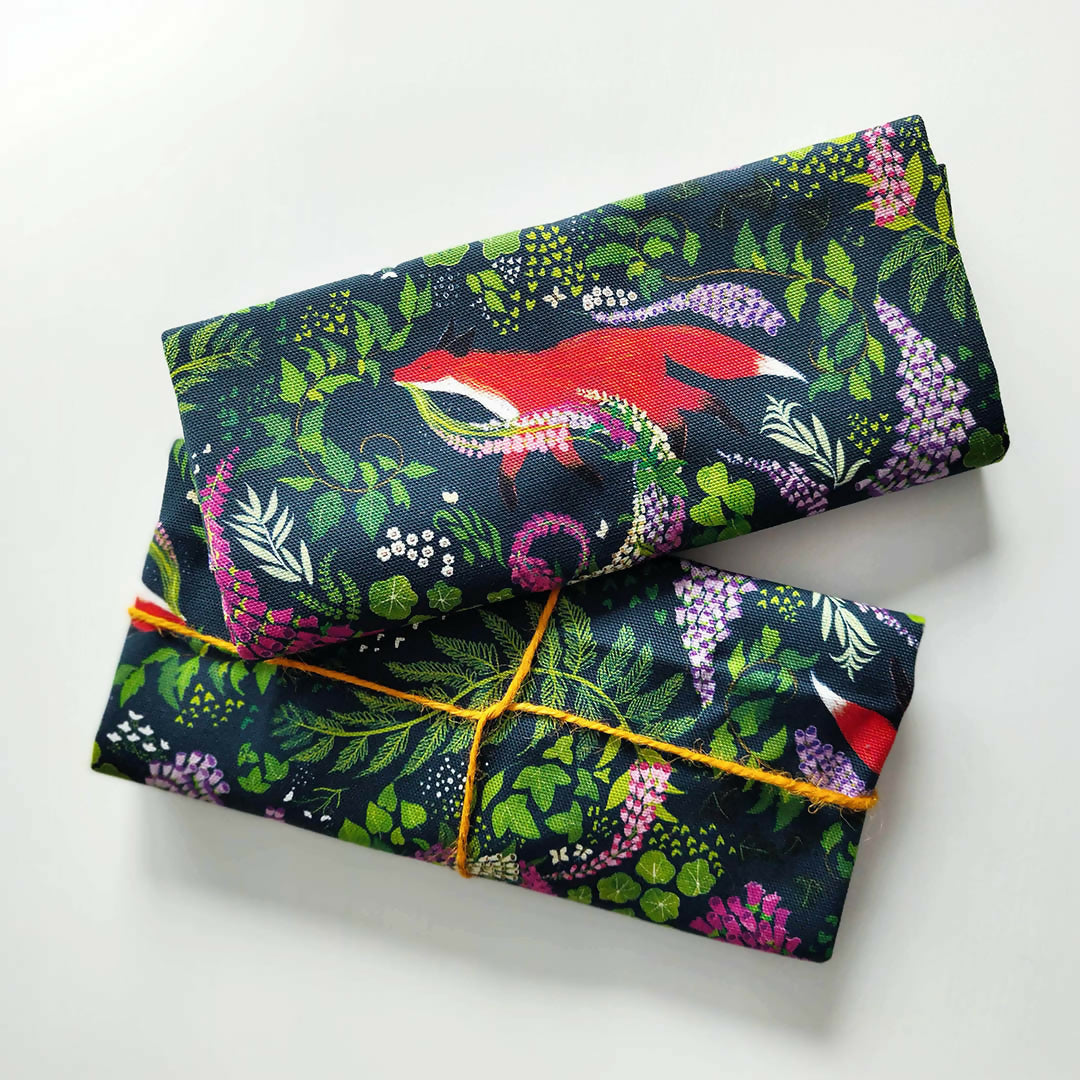 Fox and Foxgloves Tea Towel