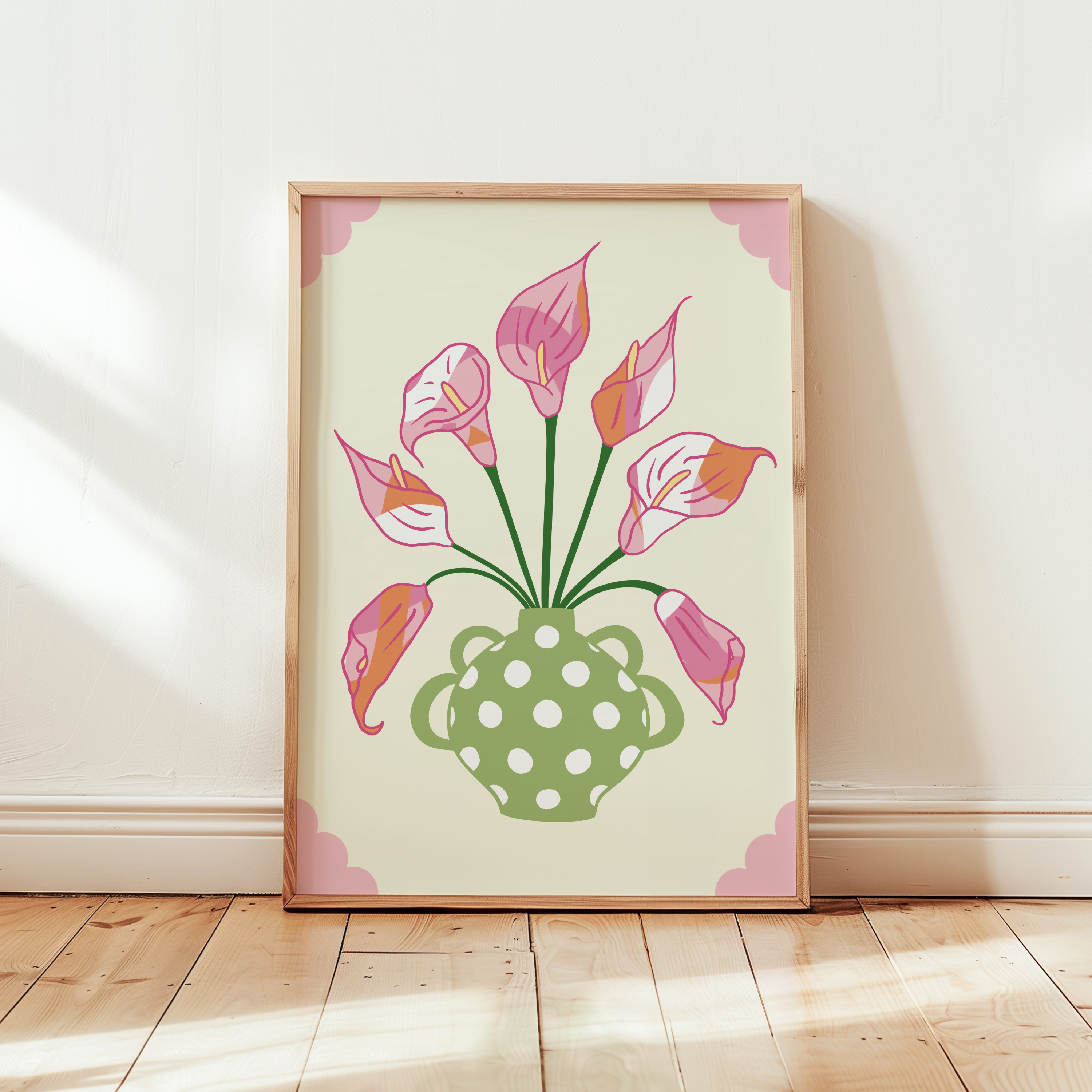 Calla Lilies Flower Vase Print