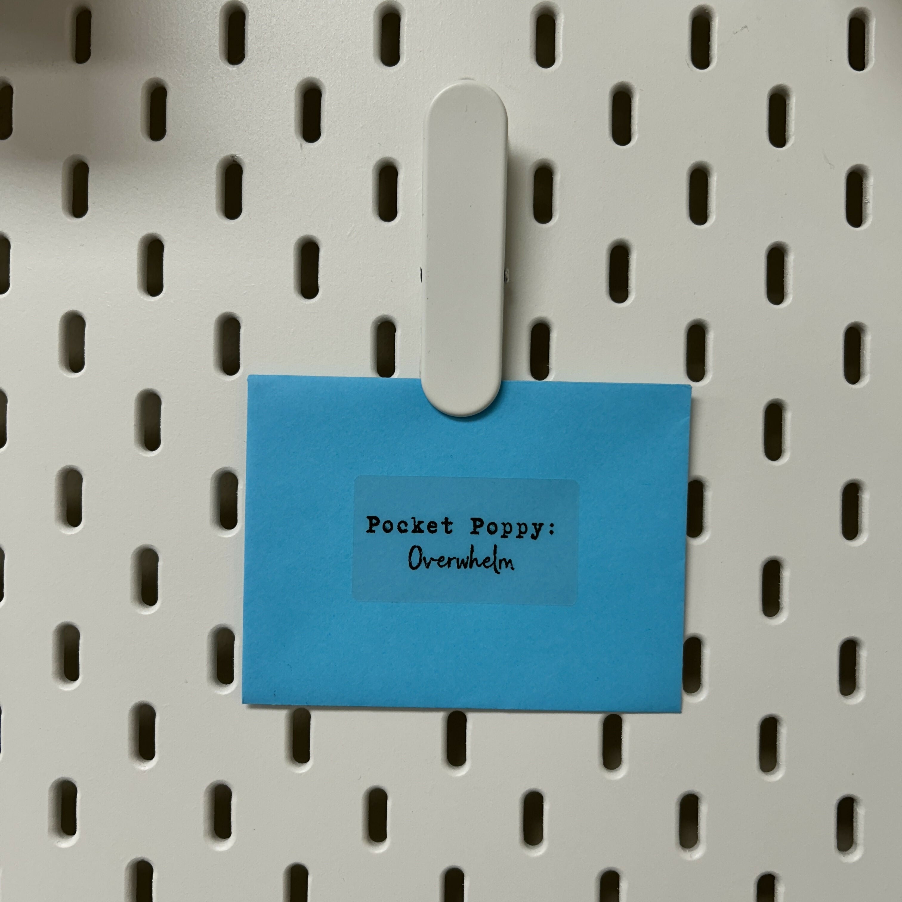 Overwhelm Pocket Poppy Mini Quick Fix Letter