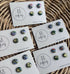 Polymer Clay Stud Pack - Colour Pattern and Green Gold