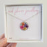 Real Flower Colourful Circle Necklace Silver Plated