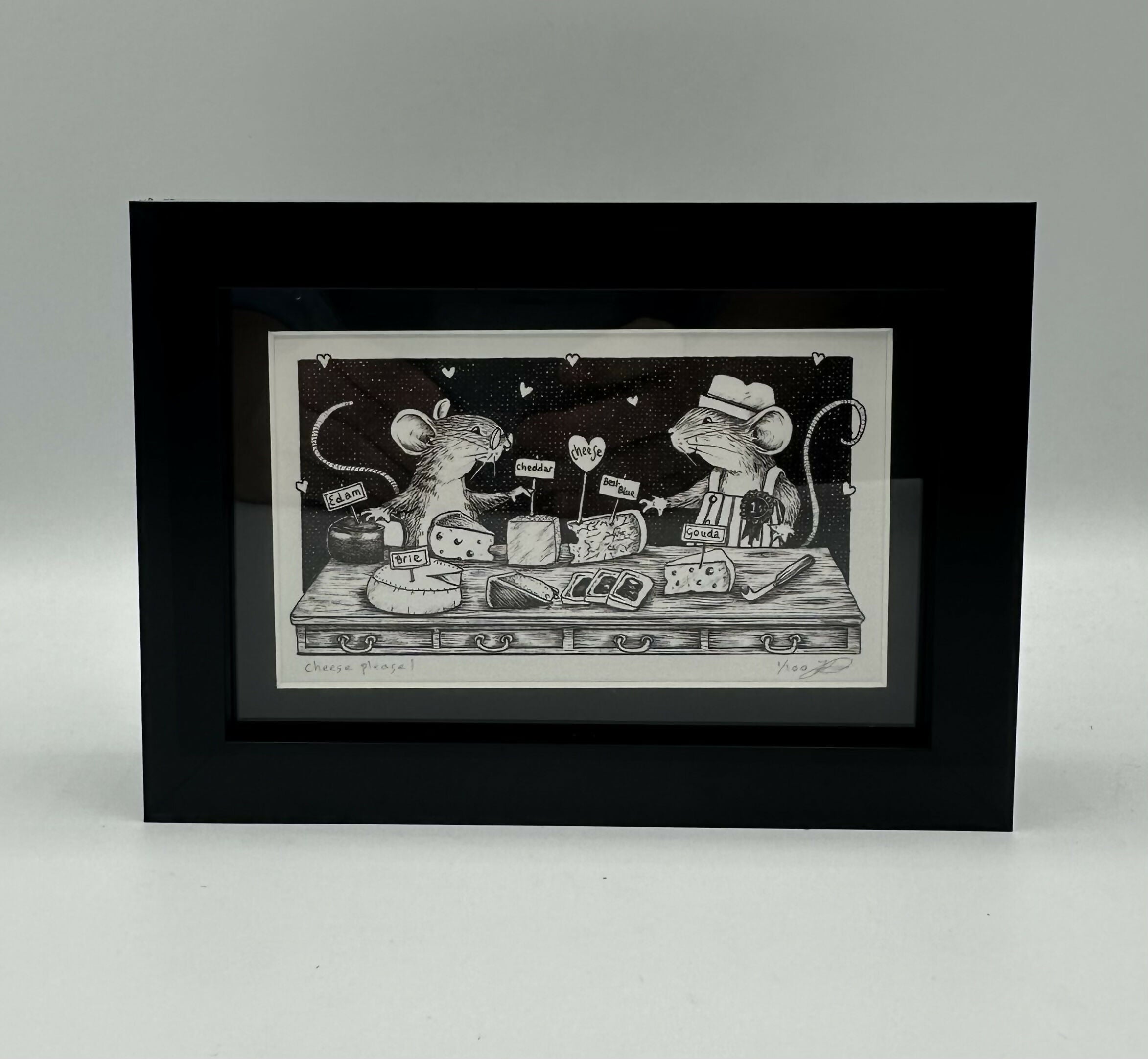 Cheese Please! - Framed Limited Edition Print - By Jenny Davies