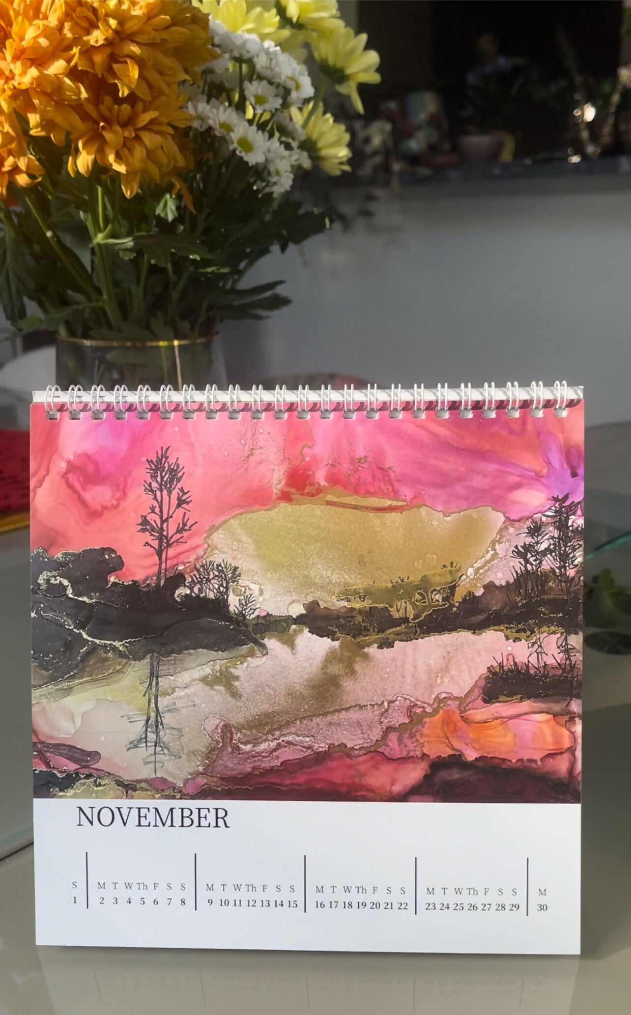 Alcohol Ink Landscapes 2026 Fine Art Calendar