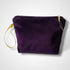 Lotus Flower Aubergine Velvet Makeup Bag