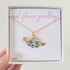 Real Flower Dinosaur Green Necklace Gold Plated