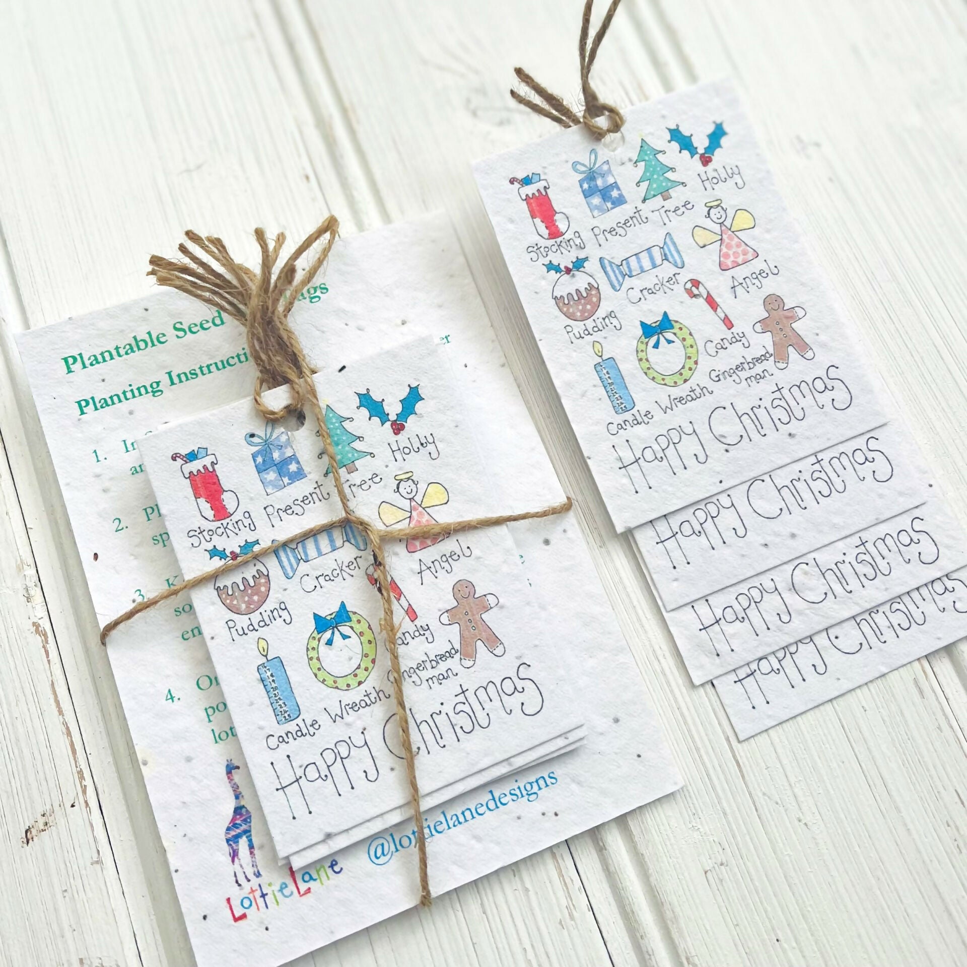 Christmas Seed Gift Tags - 'Christmas Things'