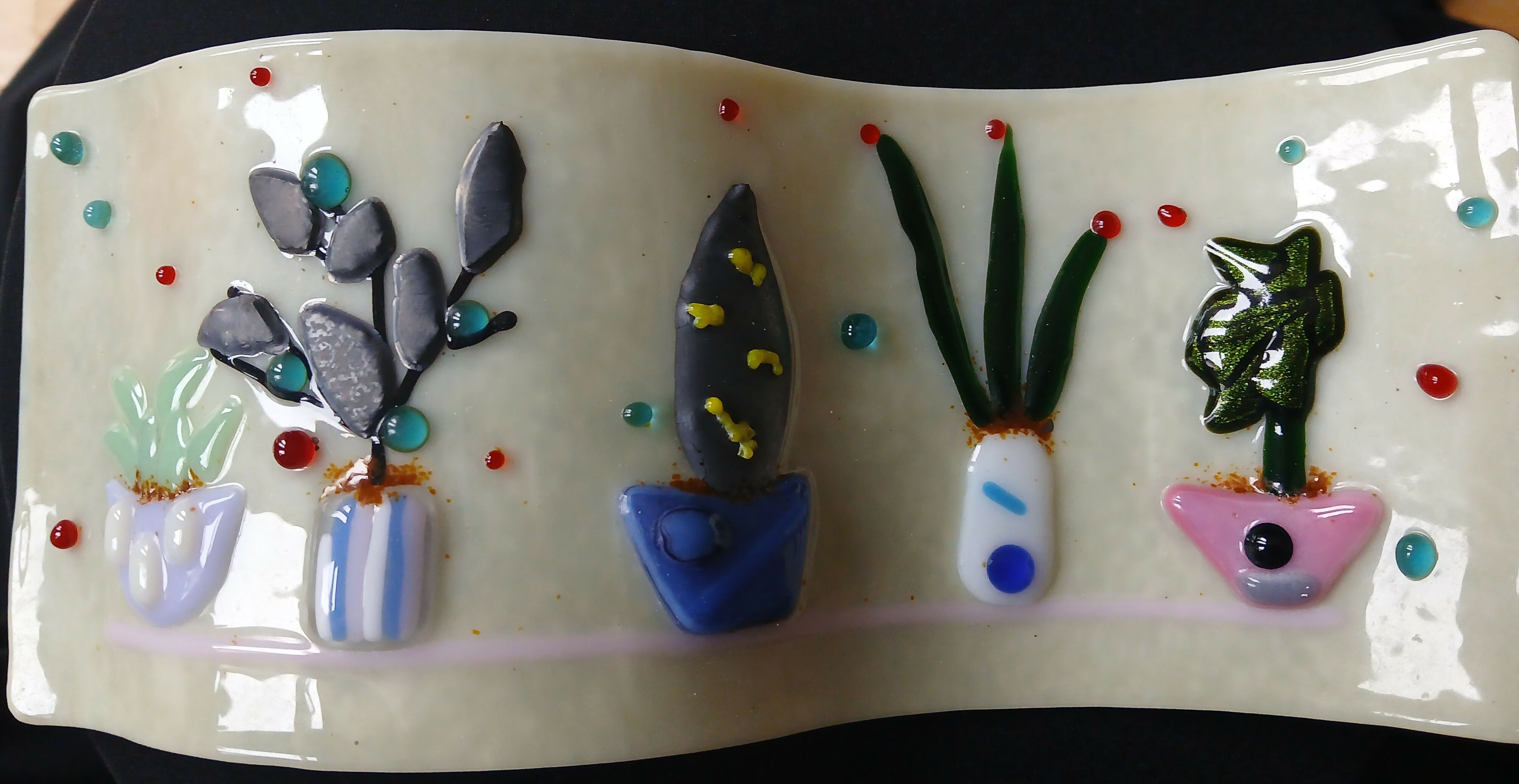 Fused Glass Wave (Cacti Design)
