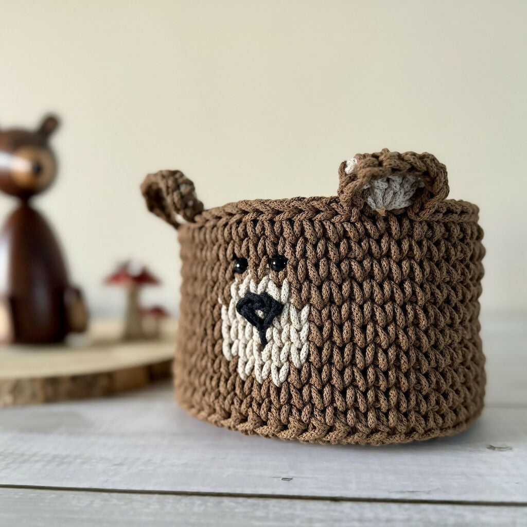 Crochet Bear Basket