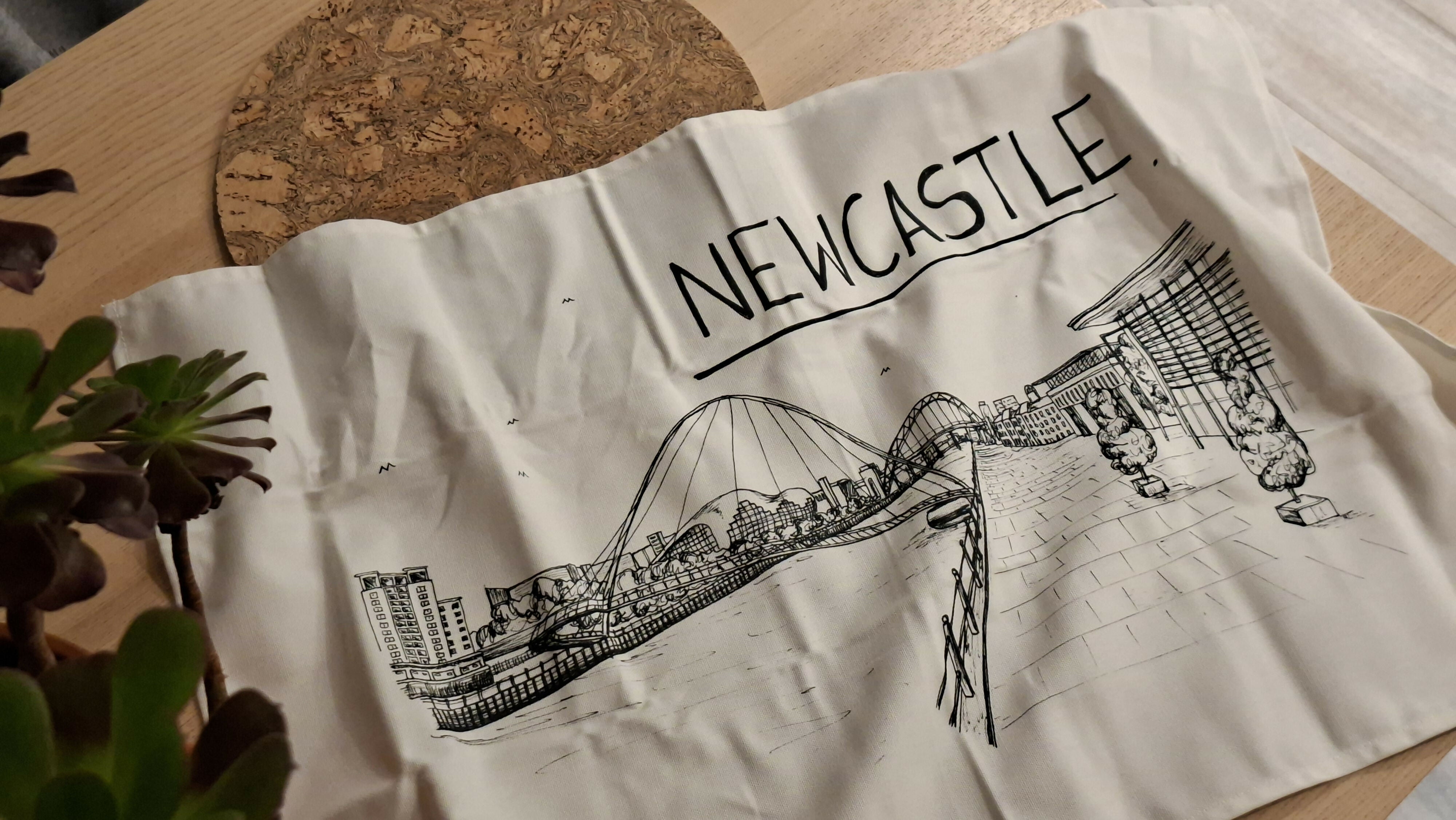 Newcastle Skyline Tea Towel