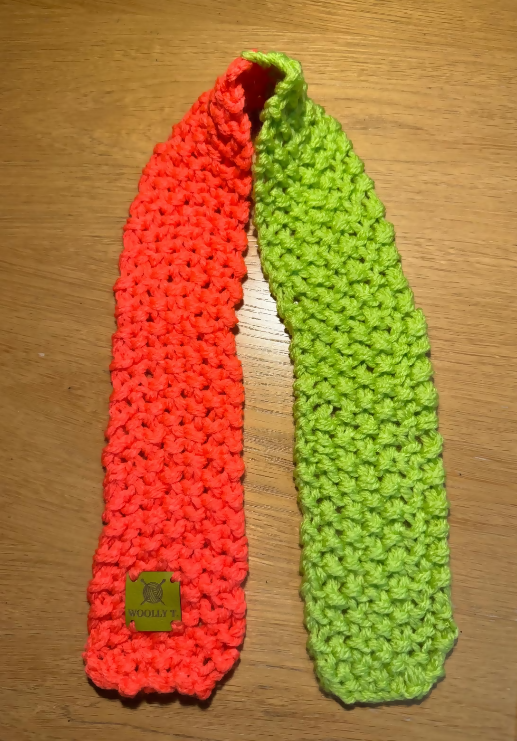 PET SCARF, FUN, BRIGHT PINK AND LIME- CAT OR SMALL DOG