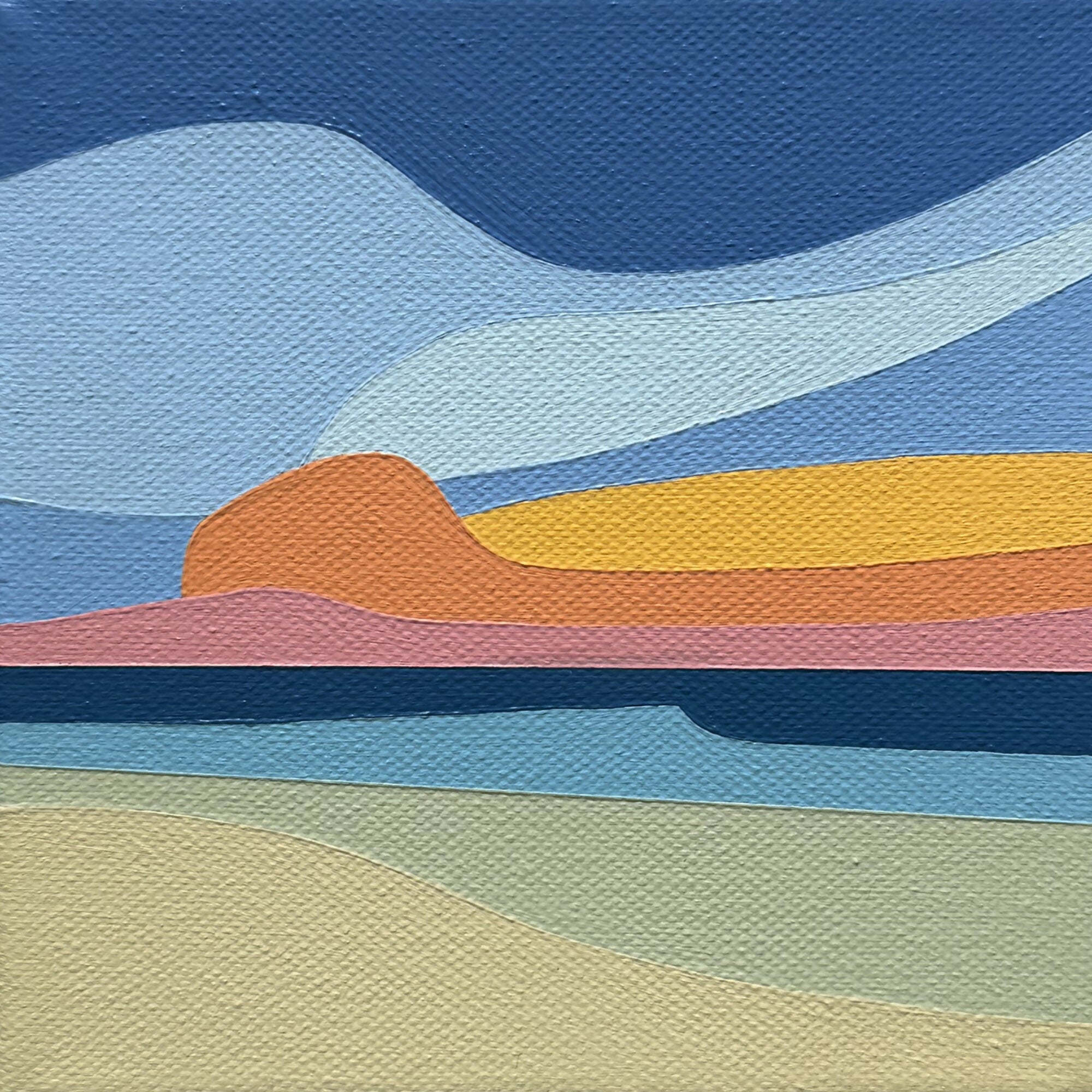 Ocean Sunset 15 x15 cm Original Painting