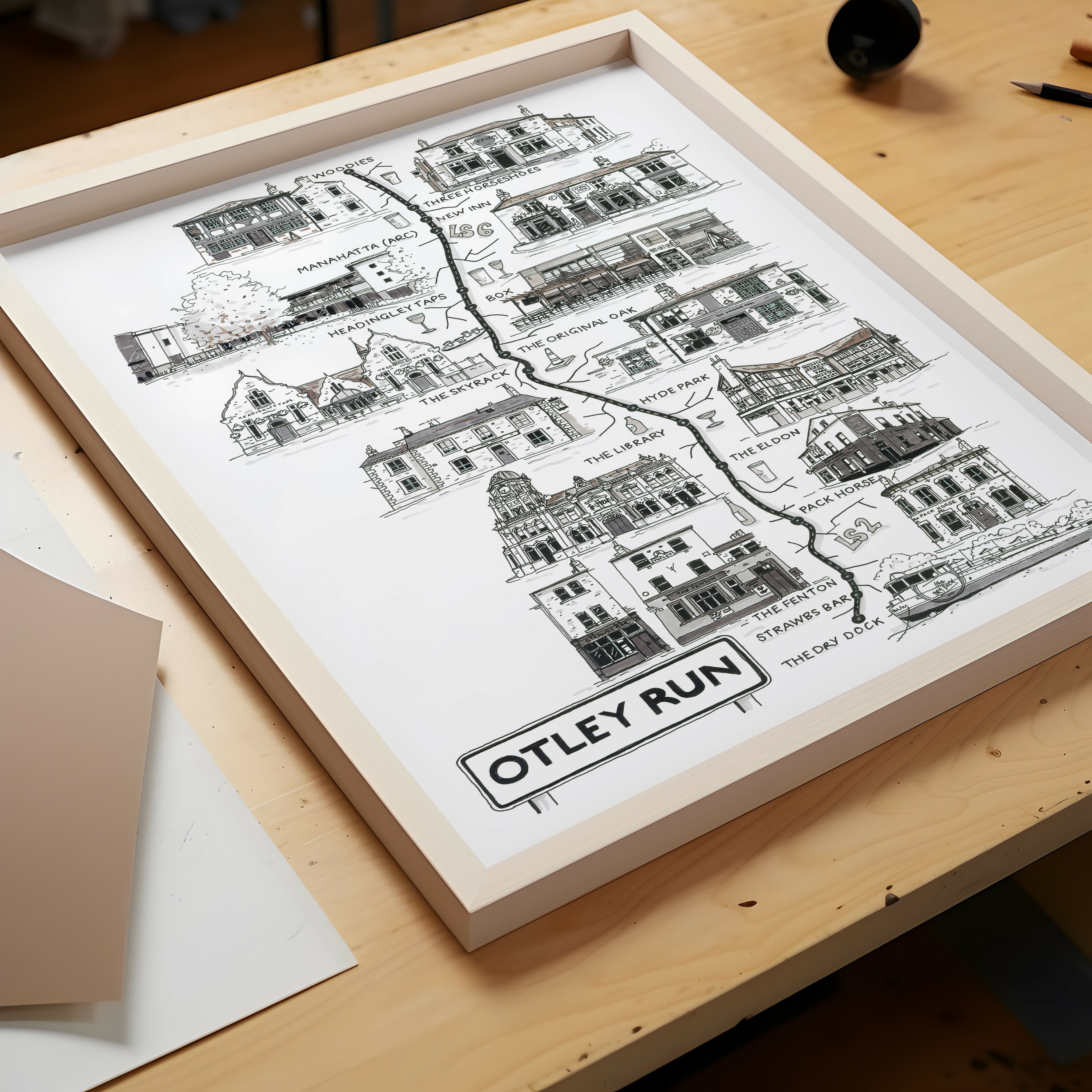 OTLEY RUN PUB CRAWL PRINT