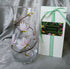 Hand Painted Glass vase, Choice of Flowers.