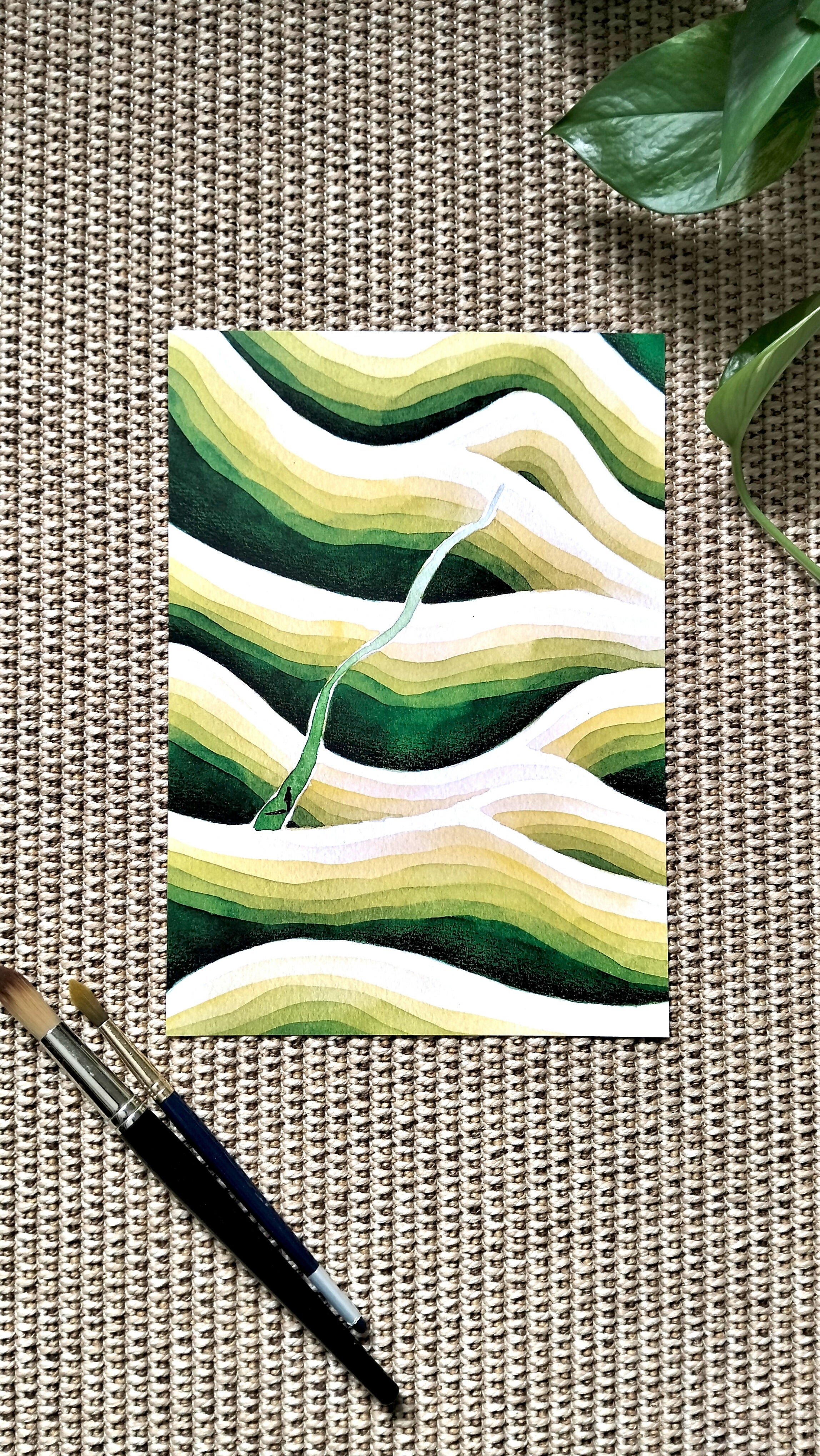 A4 Abstract Landscape Art Print | Solitude