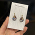 Pendant Crystal Embroidery Earrings (Waterdrop)