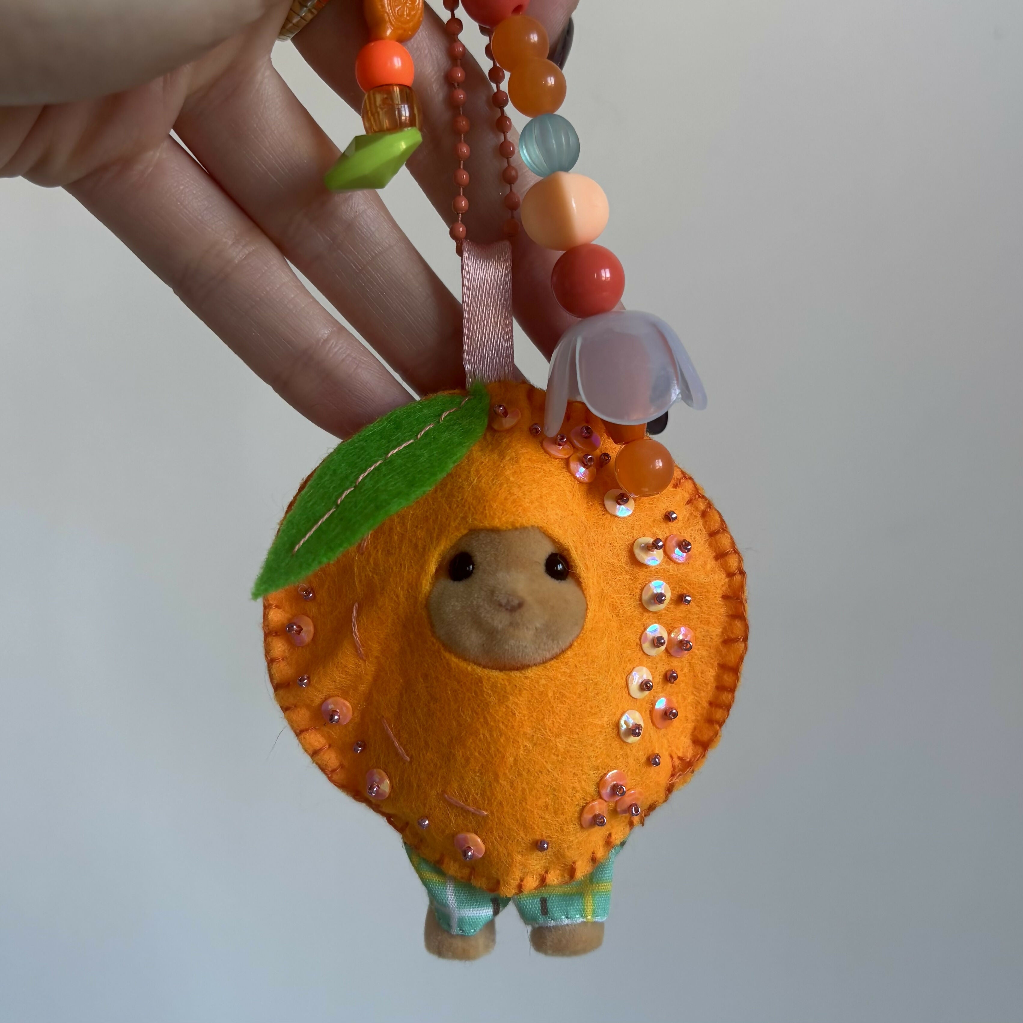 Orange Dog Felt Keyring