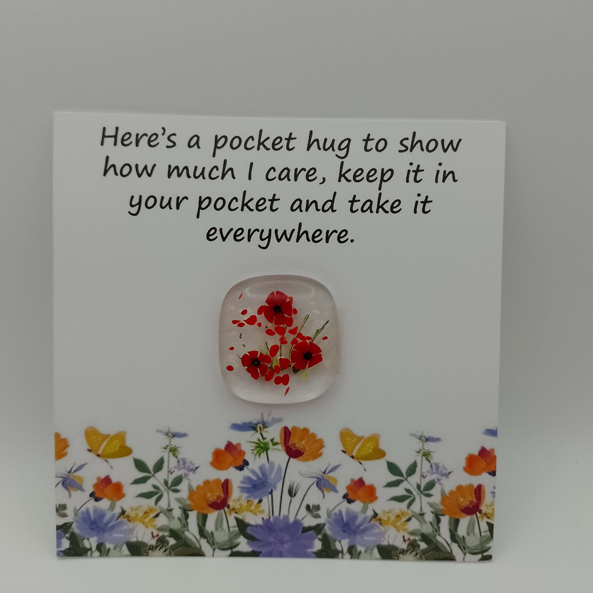 Fused Glass Pocket Hug Card