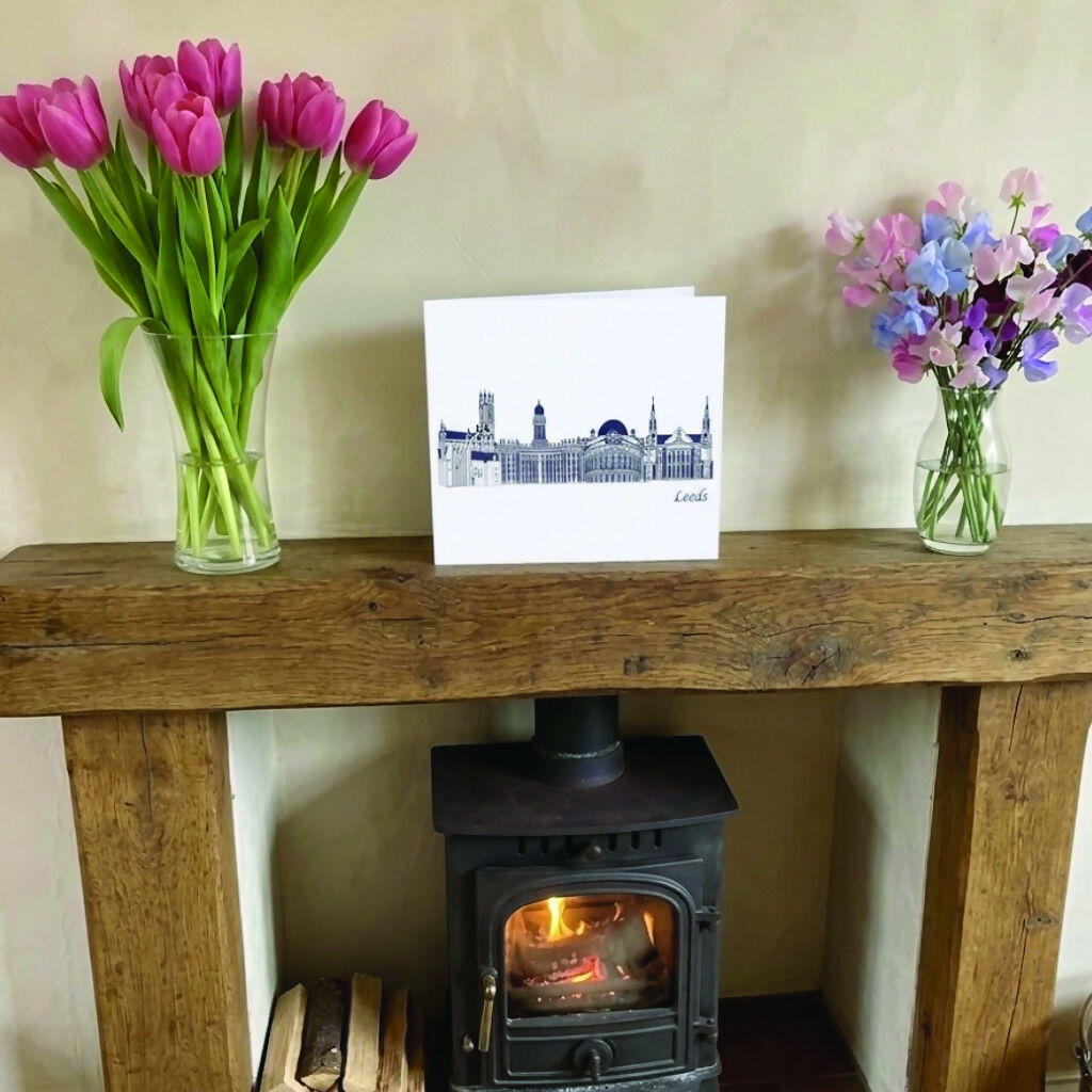 Leeds Skyline Greetings Card