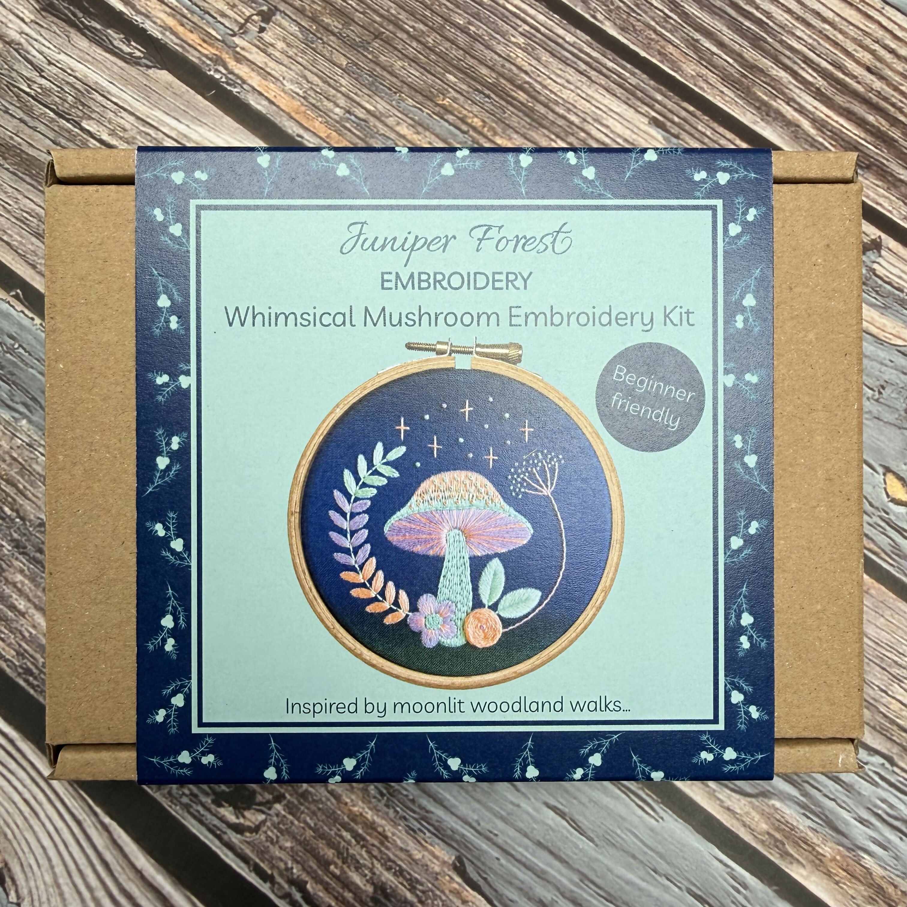 Whimsical Mushroom Embroidery Kit