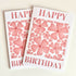 Red Floral Happy Birthday Card