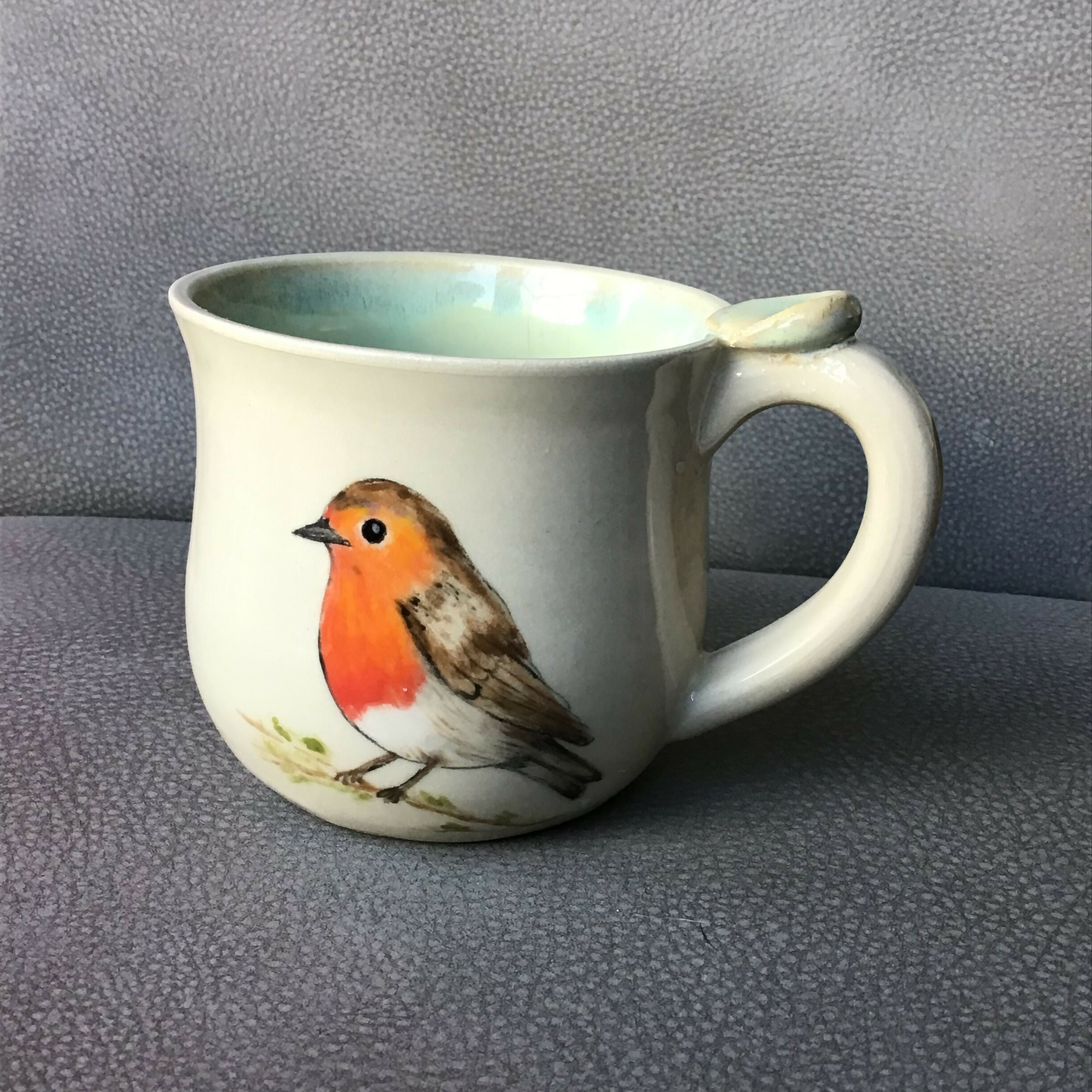 Handpainted Stoneware Animal Mug - Pastels