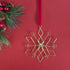 Christmas Snowflake Wire-Art Crystal Tree Hanging; Handmade Ornate Festive Decor