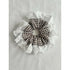 Brown Gingham Oversized Ruffle Broderie Lace Hair Scrunchie
