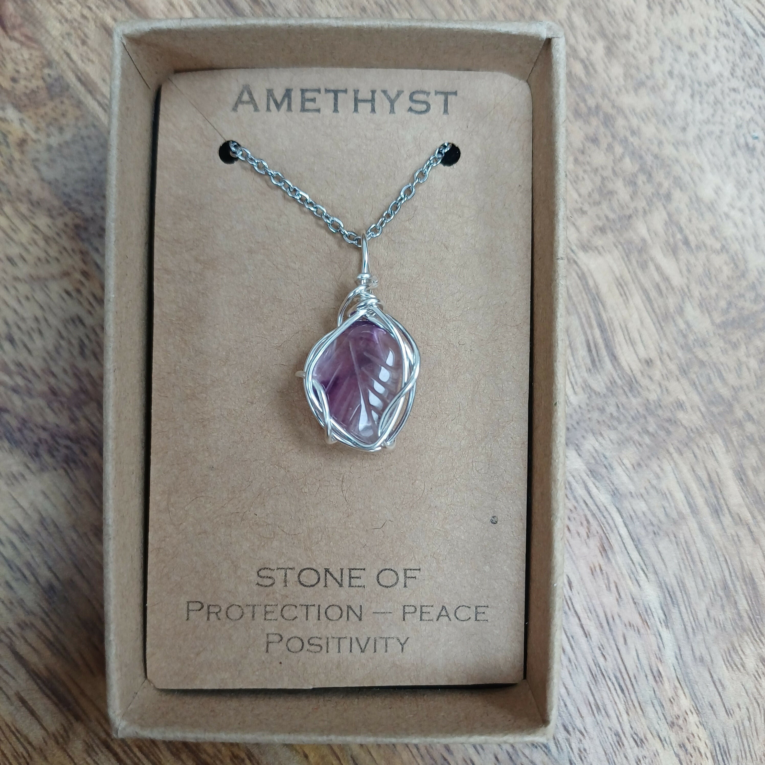 Amethyst Wire Wrapped Pendant