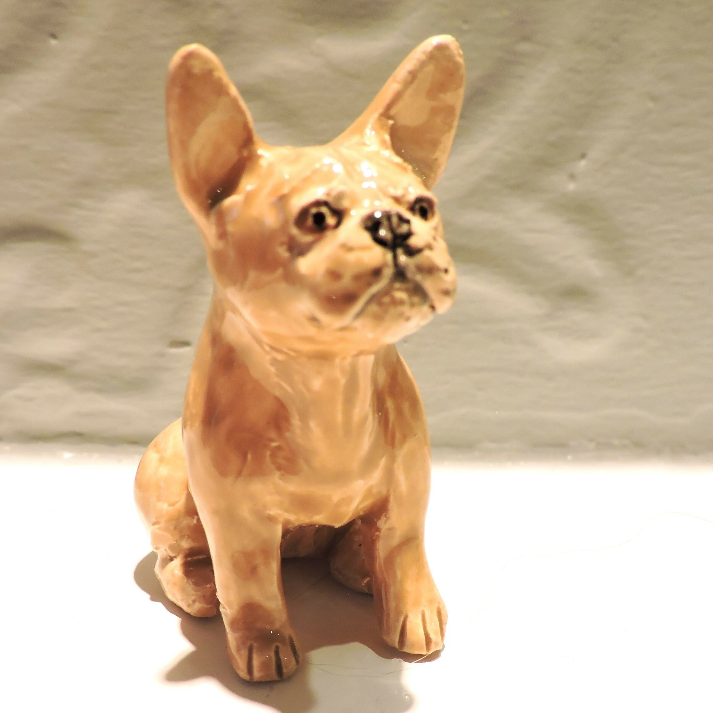 Ceramic French Bulldog Sculpture