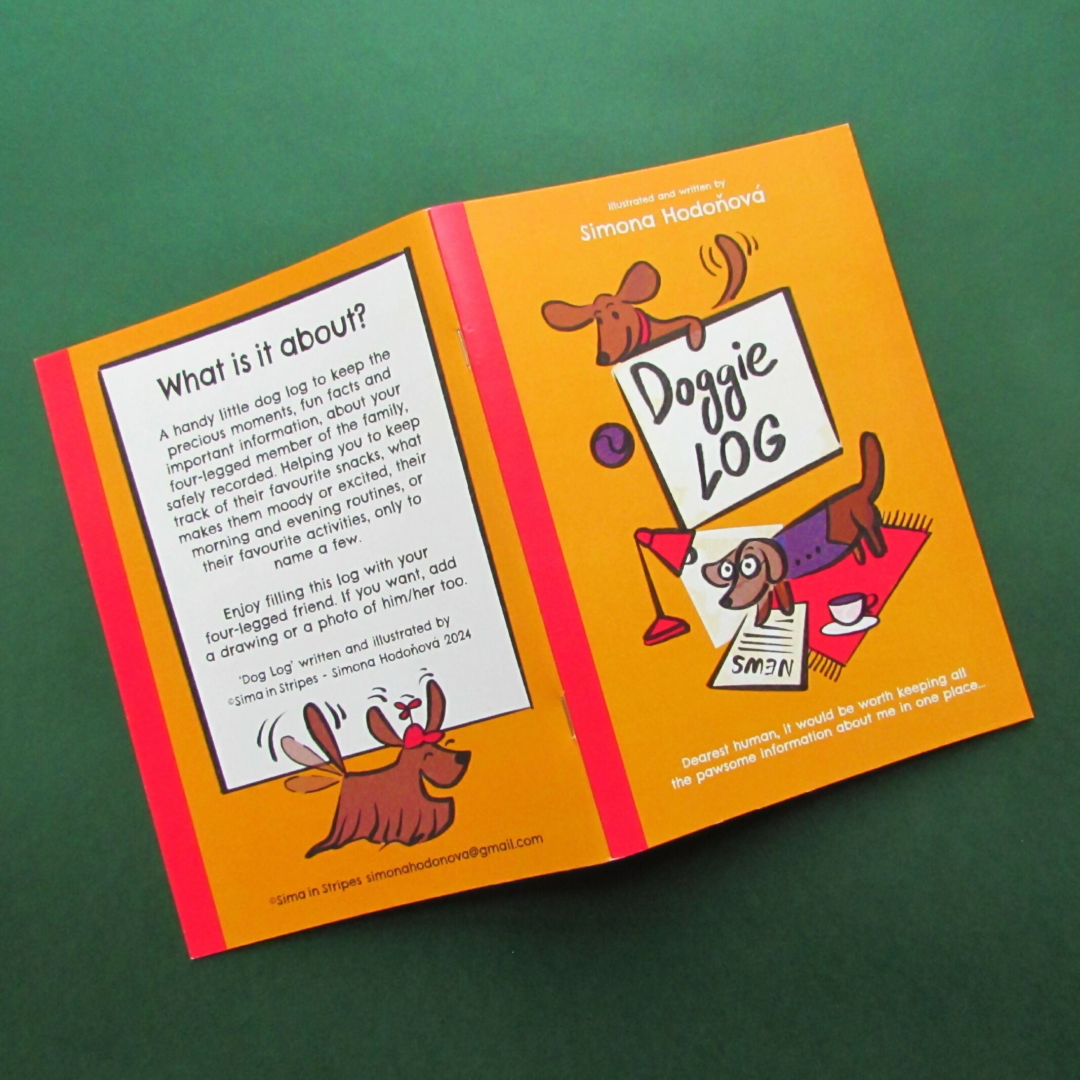 Funny Dog Log Journal for Pet Lovers, Owners and Dog Sitters