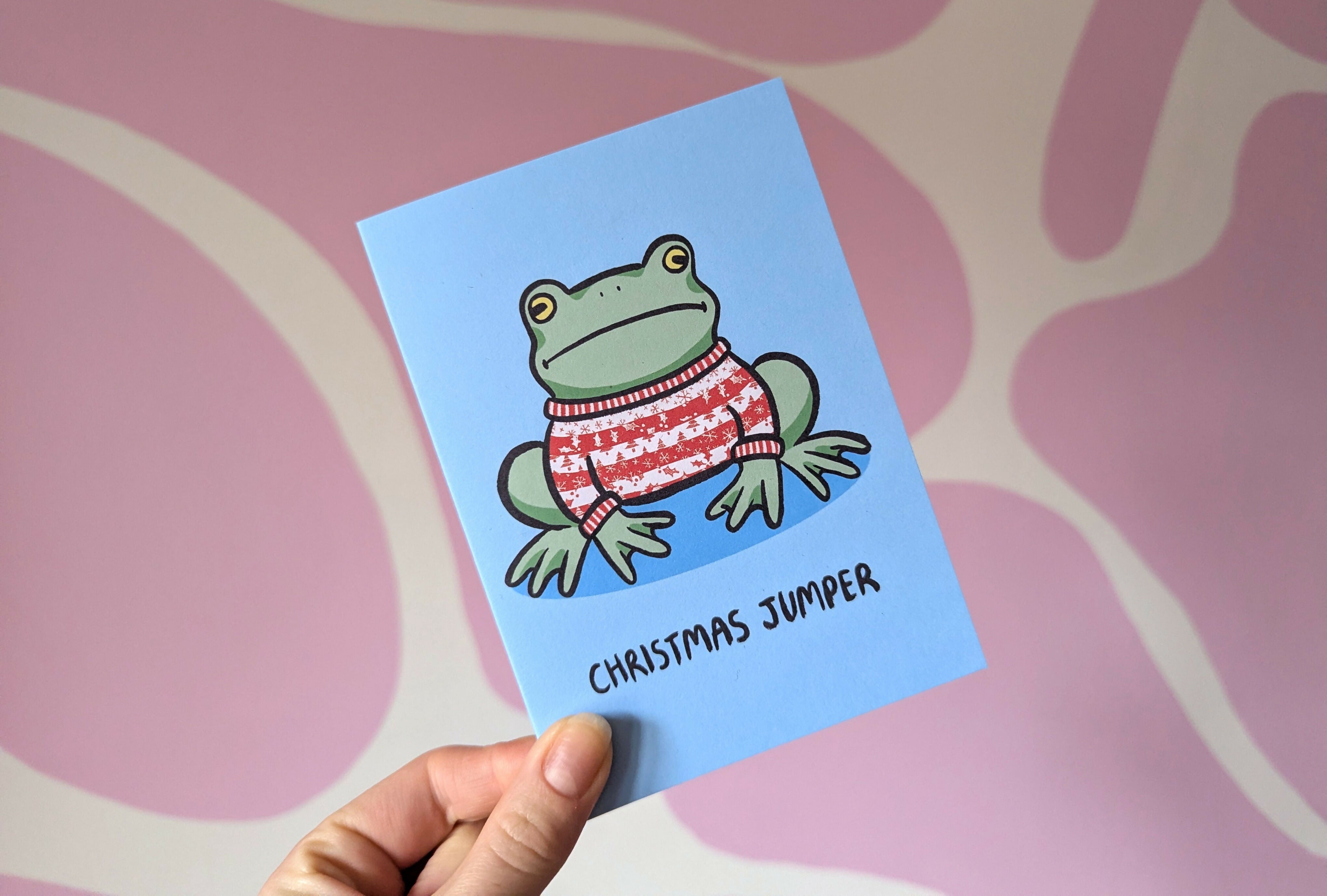 Christmas Jumper Frog Card