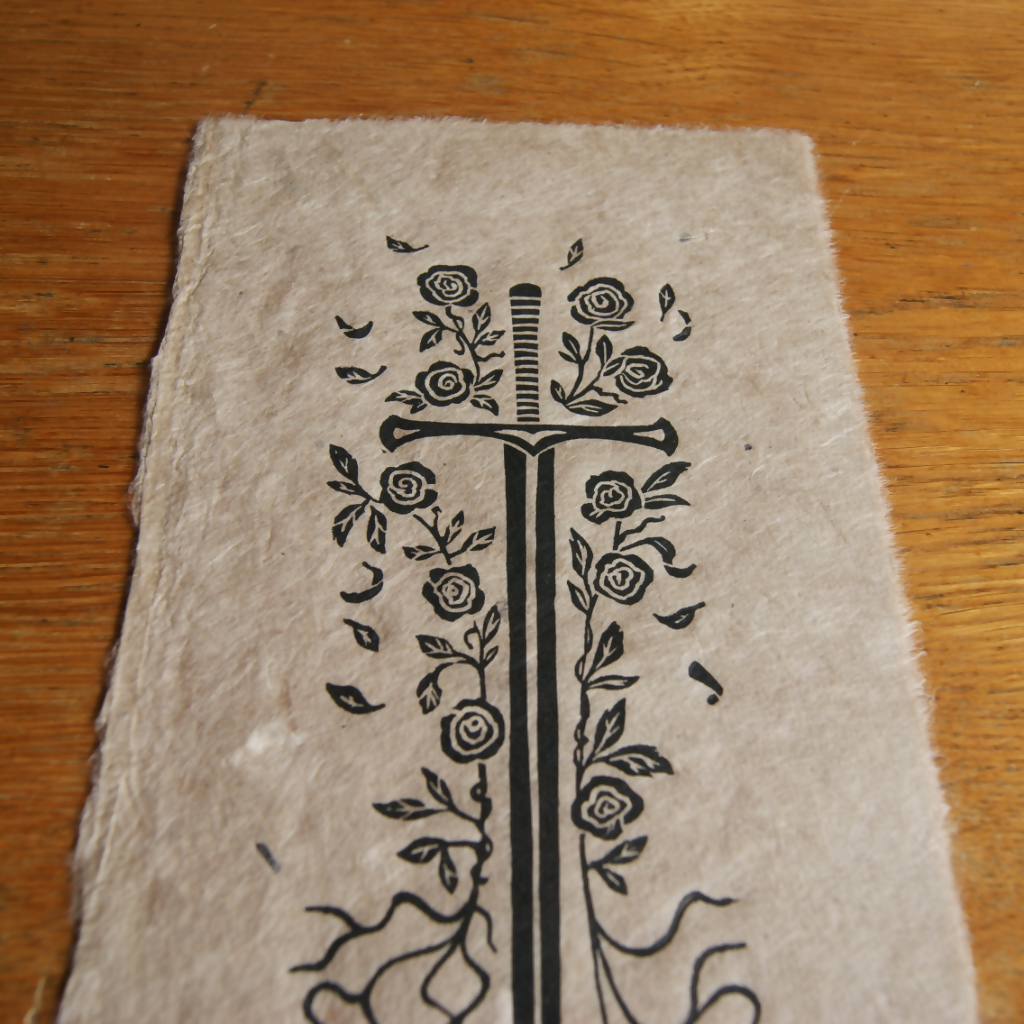 MEDIEVAL SWORD LINO PRINT