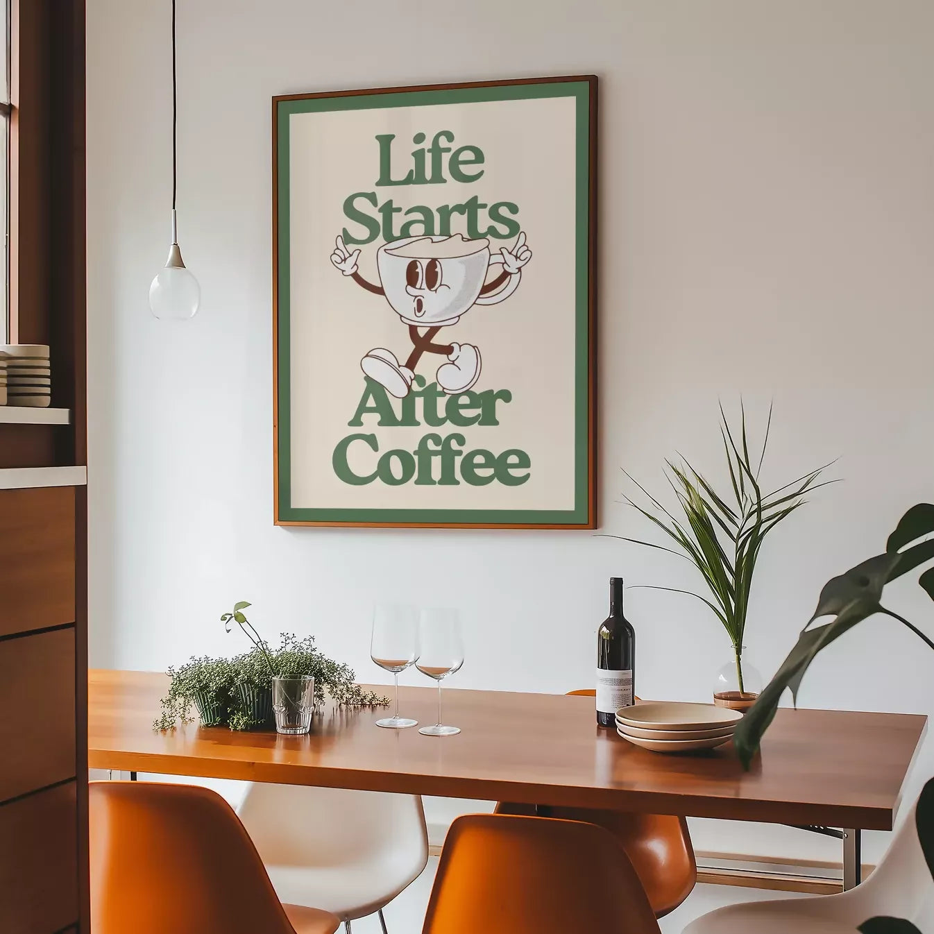 LIFE STARTS AFTER COFFEE WALL ART PRINT