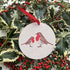 Wooden Christmas Decoration - 'Robins' Design