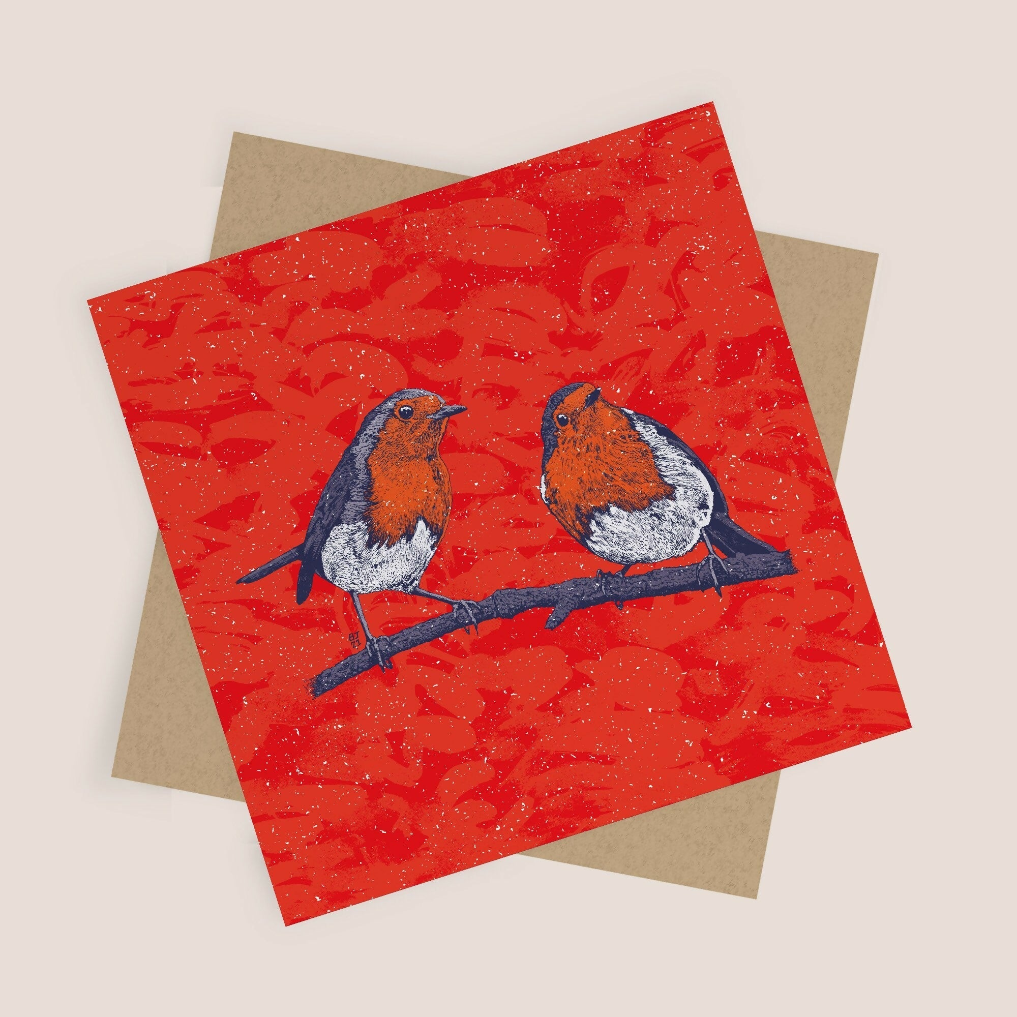 Robins Christmas Greeting Card – Festive Design