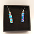 Blue, Purple and Pink Bubbled Dichroic Earrings
